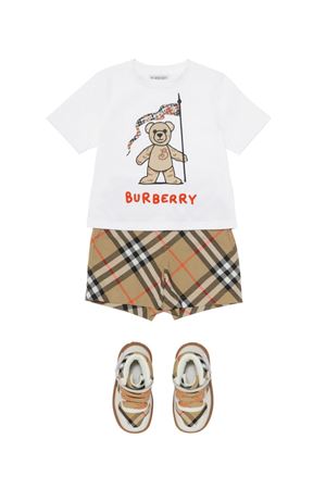 white cotton tshirt BURBERRY KIDS | 8104509A1464